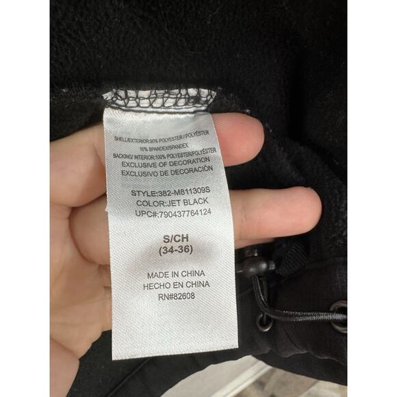 Free Country Mens Jacket Size Small 34-36 Black Fleece Lined Zip Up Soft Shell - Picture 7 of 14